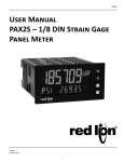 User Manual PAX2S – 1/8 DIN Strain Gage