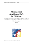 Making Food Healthy and Safe - National Training Institute for Child