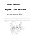 Phys 462 – Lab Session 6