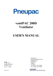 ventiPAC 200D Ventilator USER`S MANUAL