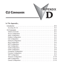 Appendix D - CLI Commands