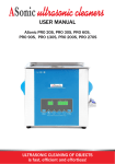 USER MANUAL - Ultrasonic cleaners