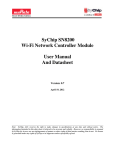 SyChip SN8200 Wi-Fi Network Controller Module User Manual And