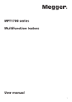 MFT1700 series Multifunction testers User manual