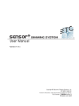Sensor+ Dimming System v1.0.x User Manual