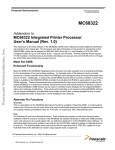 MC68322UMAD MC68322 User`s Manual Addendum