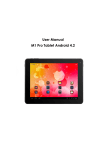 User Manual M1 Pro Tablet Android 4.2
