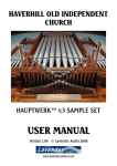 Haverhill OIC MiniSet User Manual