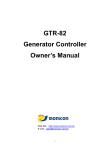 GTR-82 Generator Controller Owner`s Manual