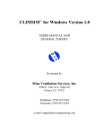 ClimSIM Users Manual - Mine Ventilation Services, Inc.