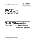 FS4400 PCI Express State Analysis Probe User Manual