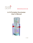 A-10 Portable Gravimeter User`s Manual - Micro