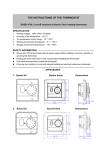 THE INSTRUCTIONS OF THE THERMOSTAT