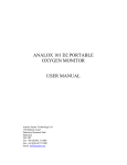 analox 101 d2 portable oxygen monitor user manual