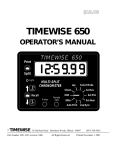 Timewise 650 Manual PDF