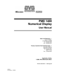 PMD 1400 Numerical Display User Manual