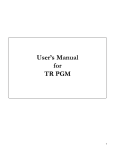 User`s Manual for TR PGM