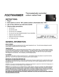 Electric Foot Warmer Mat User Manual
