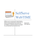 SelfServe Supervisor Manual