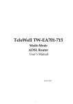 TeleWell TW-EA701-715 Multi-Mode ADSL Router