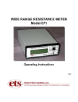 871 User Manual - Electro Tech Systems