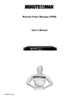 Remote Power Manager (RPM) User`s Manual