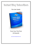 - Instant Blog Subscribers