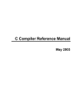 C Compiler User Manual