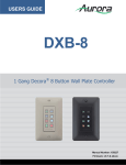 USERS GUIDE 1 Gang Decora® 8 Button Wall Plate Controller