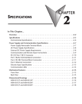 Chapter 2: Specifications