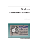Stylizer Administrator`s Manual