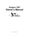 Owner`s Manual - Rodgers Instruments