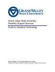 Grand Valley State University Disability Support Services Guide to