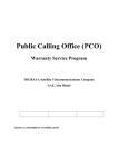 PCO v1 Warranty Service Program