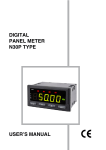 DIGITAL PANEL METER N30P TYPE USER`S MANUAL