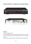 ME series DVR User`s installation and operation Manual - Hi-view