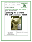 Operating the Siemens XRD Diffraktometer D5000