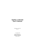 OptiPac-3 6622SX User`s Manual