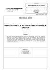 user interface to the beam interlock system - AB-BDI-BL