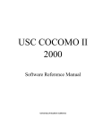 usc cocomo ii 2000 - Center for Software Engineering