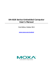 DA-820 Series Embedded Computer User`s Manual