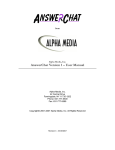 AnswerChat Version 1 &ndash; User Manual