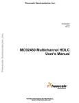 MC92460 Multichannel HDLC User`s Manual