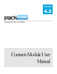 Contacts Module User Manual
