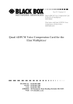 Quad ADPCM Voice Compression Card for the Elan