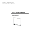 15” 17” 19” TFT LCD MONITOR USER MANUAL