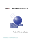 VRC 7900 Radio Terminal Product Reference Guide