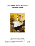 Leica INM100 Optical Microscope Operation Manual