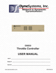 DS630 Throttle Controller USER MANUAL