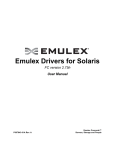 Emulex Drivers for Solaris FC version 2.75h User Manual